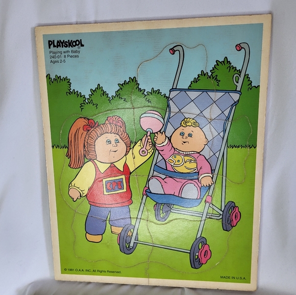 Cabbage Patch doll Playskool Puzzle 1991 8 pieces ages 2-5 good used cond - Picture 1 of 12
